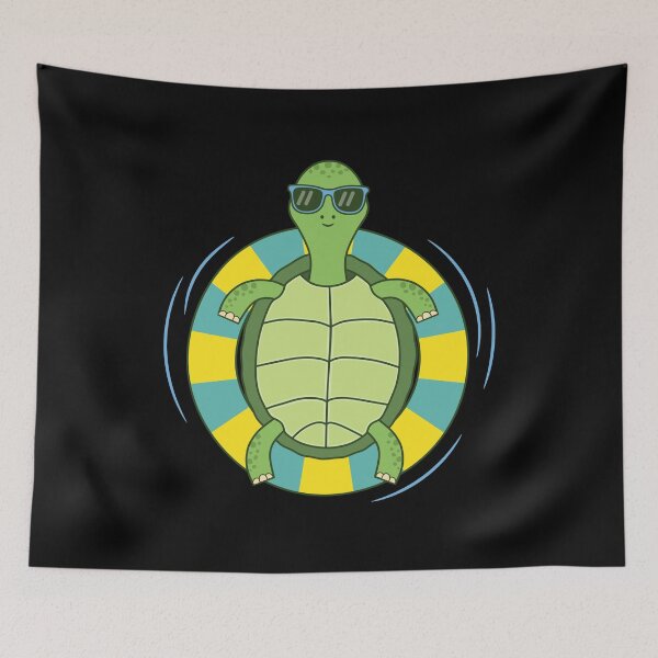 Item preview, Cute Turtle In A Swimming Ring Pattern designed and sold by ttttee.