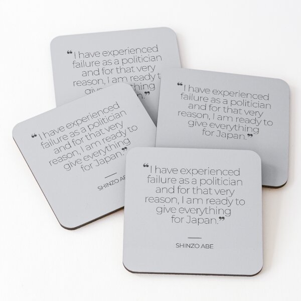 Item preview, Shinzo Abe Inspiring Quotes designed and sold by TonsPOD.