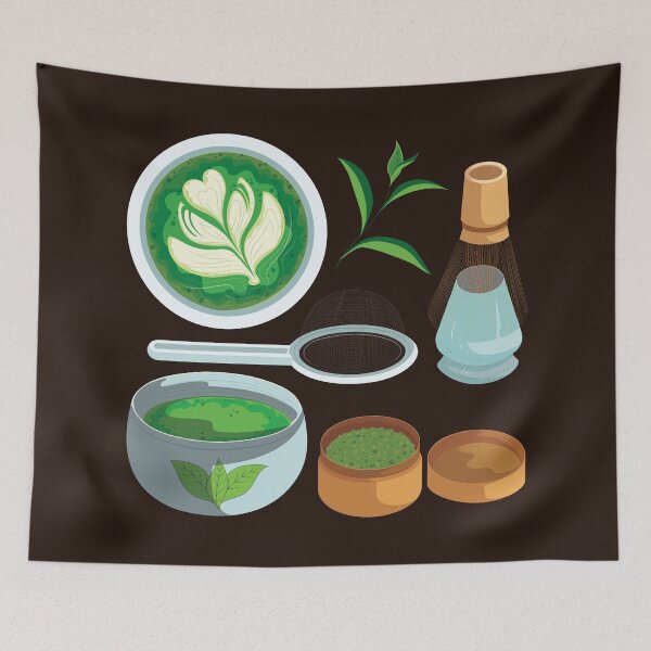 Item preview, Japanese Green Tea Latte and Tea Making Utensils Set designed and sold by Alicia Chee.