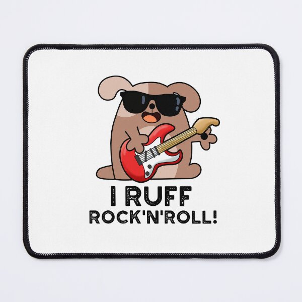 Item preview, I Ruff Rock And Roll Funny Dog Puns designed and sold by punnybone.