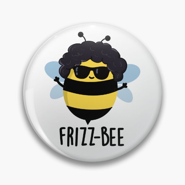 Item preview, Frizz-Bee Funny Afro Bee Puns  designed and sold by punnybone.