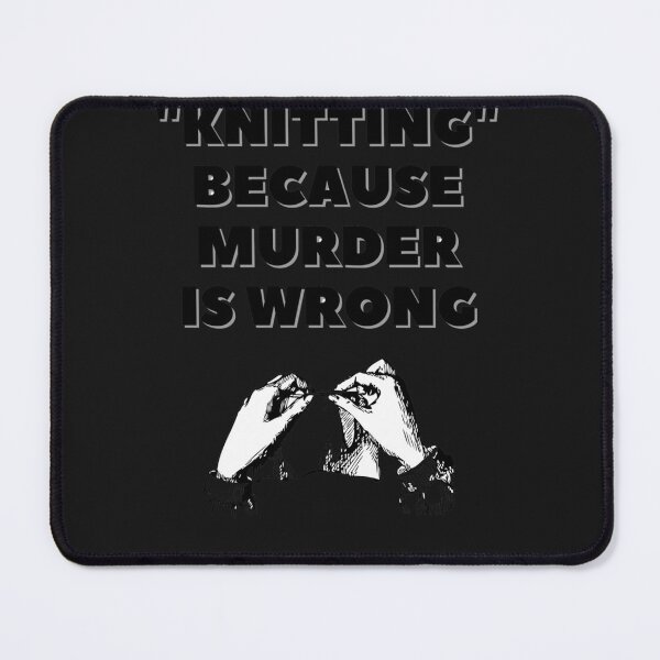 Item preview, Knitting because murder is wrong - Cool design knitting lover Classic T-Shir designed and sold by gretogowor.