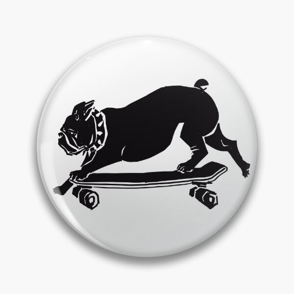 Item preview, bulldog on a skateboard  designed and sold by spitbone.