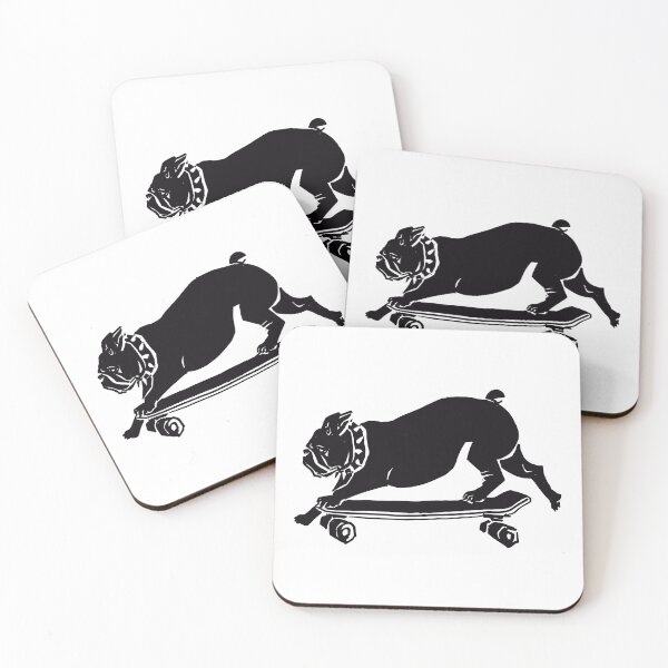 Item preview, bulldog on a skateboard  designed and sold by spitbone.