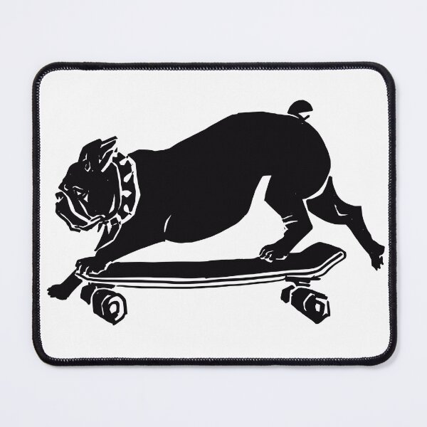 Item preview, bulldog on a skateboard designed and sold by spitbone.