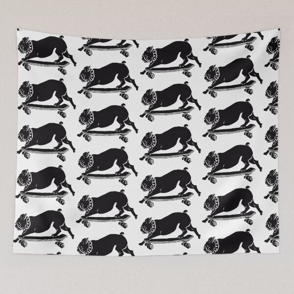 Item preview, bulldog on a skateboard  designed and sold by spitbone.