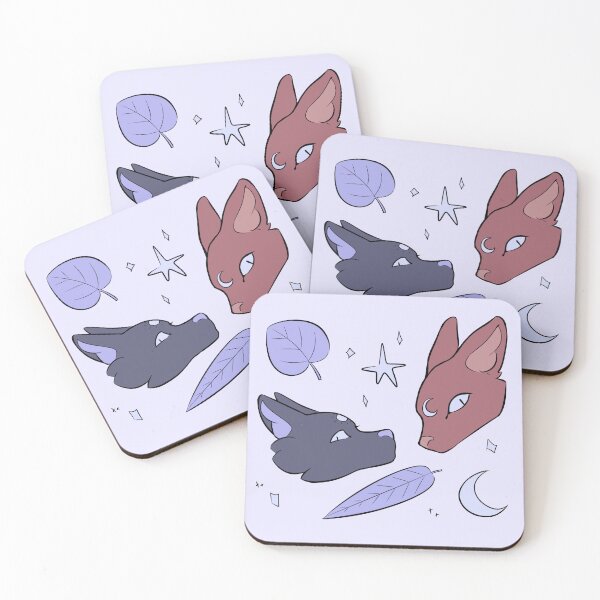 Item preview, Sun Wolf and Moon Fox designed and sold by lazyyellowsheep.