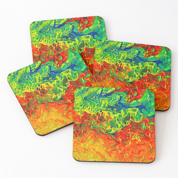 Item preview, Forest Fire Trippy Acrylic Pour designed and sold by cjpours.