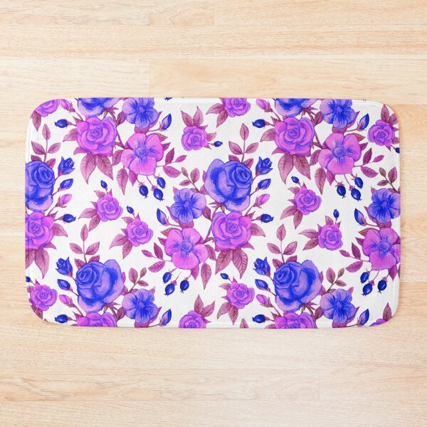 Item preview, Retro Inspired Purple and Fuchsia Roses designed and sold by TotallyRetroArt.