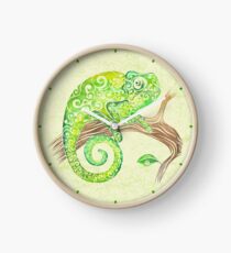 Swirly Chameleon Clock