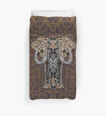 Ganesha With Bobbin Lace Background Duvet Cover