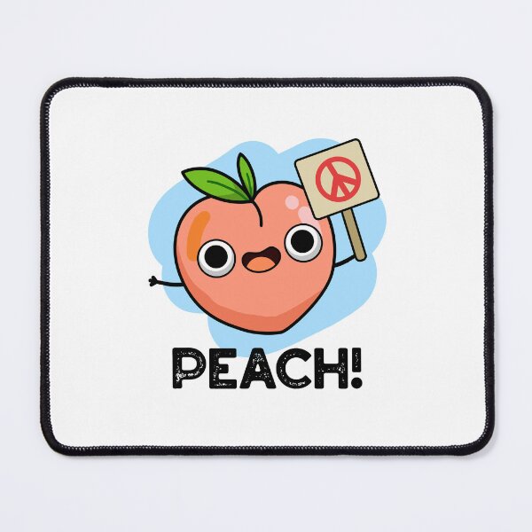 Item preview, Peach Funny Fruit Peace Puns designed and sold by punnybone.