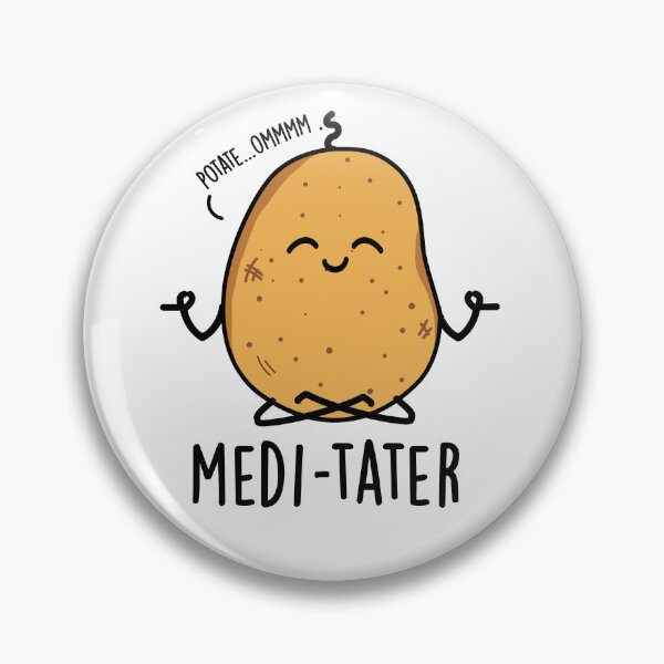 Item preview, Medi-tater Cute Meditating Potato Pun designed and sold by punnybone.
