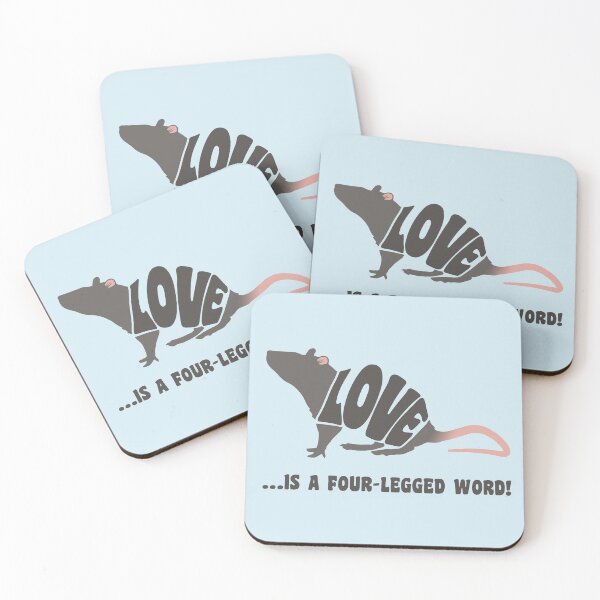 Item preview, Love is a four-legged word! - rat designed and sold by RatArt Designs.
