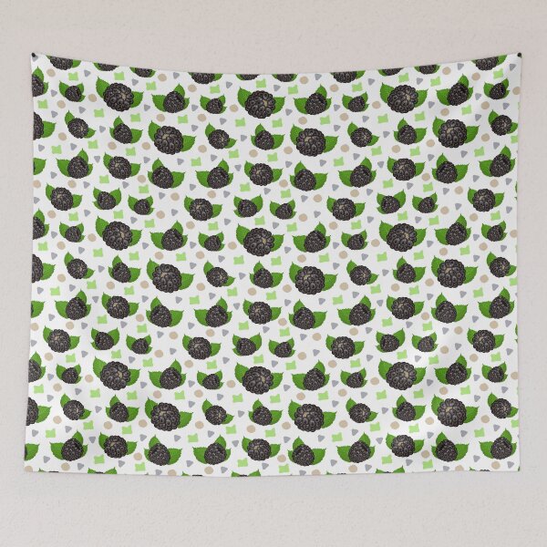 Item preview, Blackberry pattern with colorful abstract spots designed and sold by OM-lova.