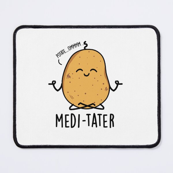 Item preview, Medi-tater Cute Meditating Potato Pun designed and sold by punnybone.