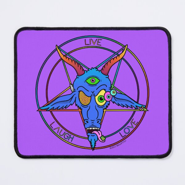 Item preview, Psychedelic Baphomet (no outline) designed and sold by GreggM Art.
