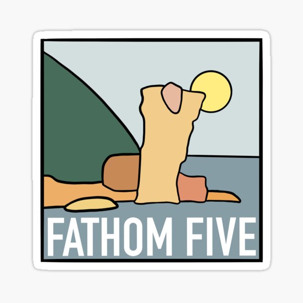 Fathom Five, Bruce Peninsula National Park Illustration Sticker