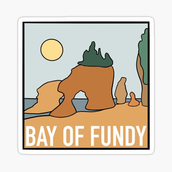 Bay of Fundy National Park Illustration Sticker
