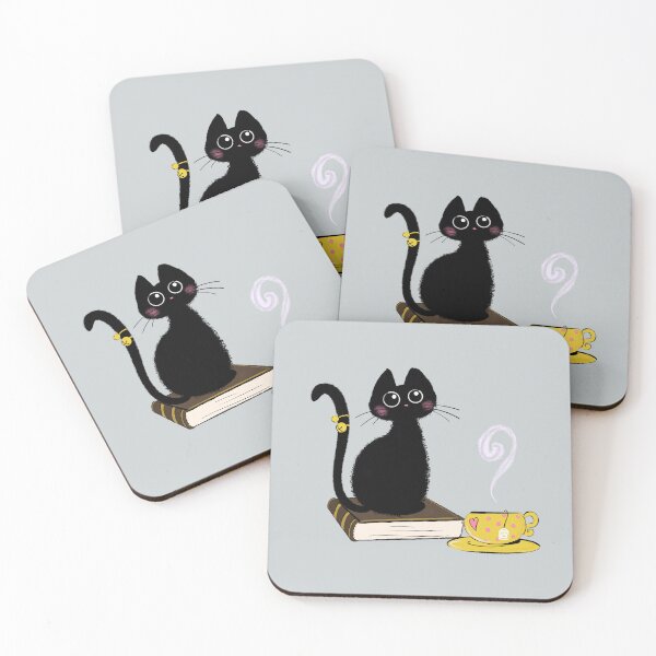 Item preview, Little black cat And tea designed and sold by Artstudio808.