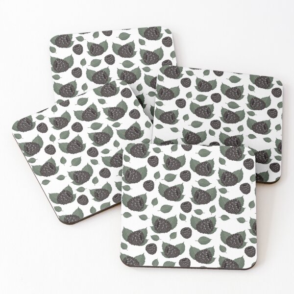 Item preview, Blackberry seamless pattern on white background designed and sold by OM-lova.
