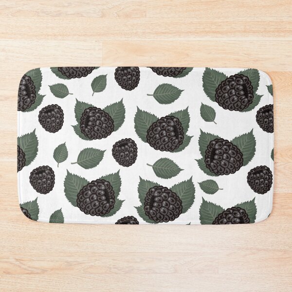 Item preview, Blackberry seamless pattern on white background designed and sold by OM-lova.