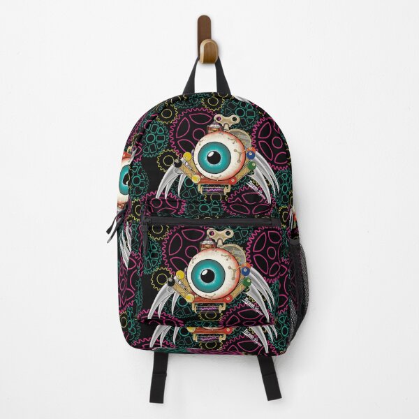 Item preview, TechnoPigeon Eyeball Spider With Neon Cogs Background designed and sold by TechnoPigeon.
