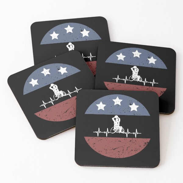 Item preview, Retro Vintage USA Flag Wheelchair Basketball Player designed and sold by NewDayDesigns.