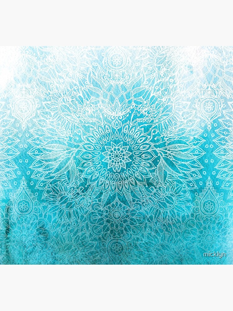 Fade to Teal - watercolor + doodle by micklyn