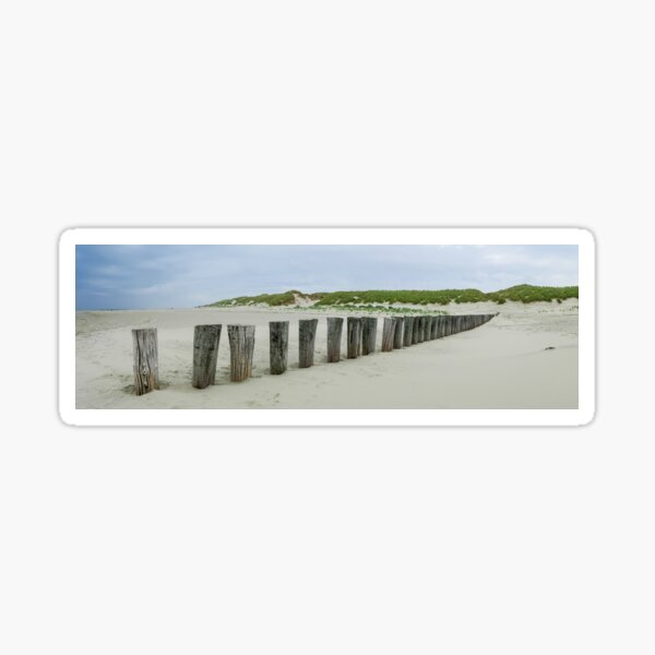 Item preview, Panoramic view of wooden breakwater along the Dutch coast of Ameland designed and sold by Dolfilms.