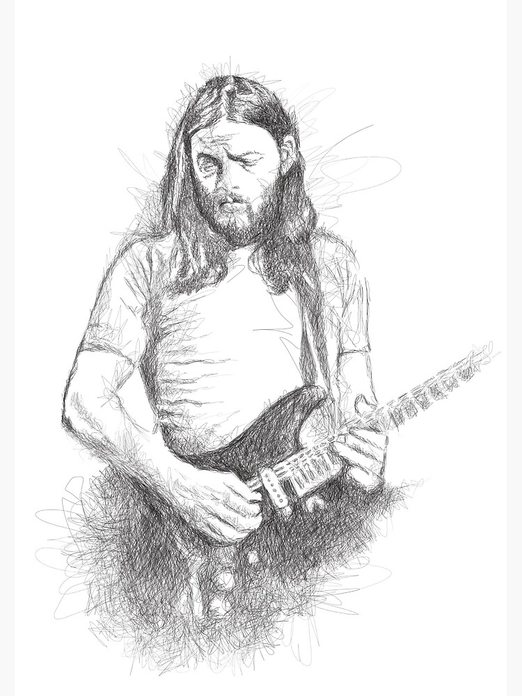"David Gilmour Scribble Art" Poster for Sale by tdioticart Redbubble