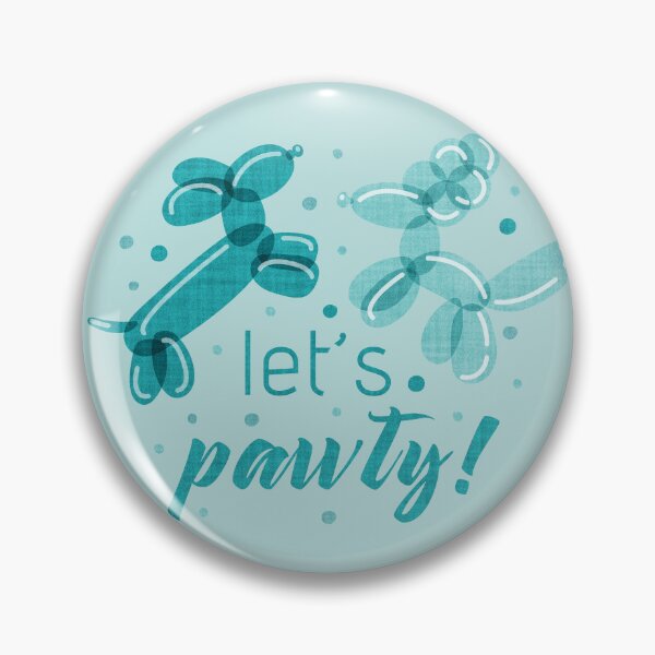 Item preview, Let's pawty! // aqua background monochromatic aqua mint and teal fun balloon dogs and confetti designed and sold by SelmaCardoso.