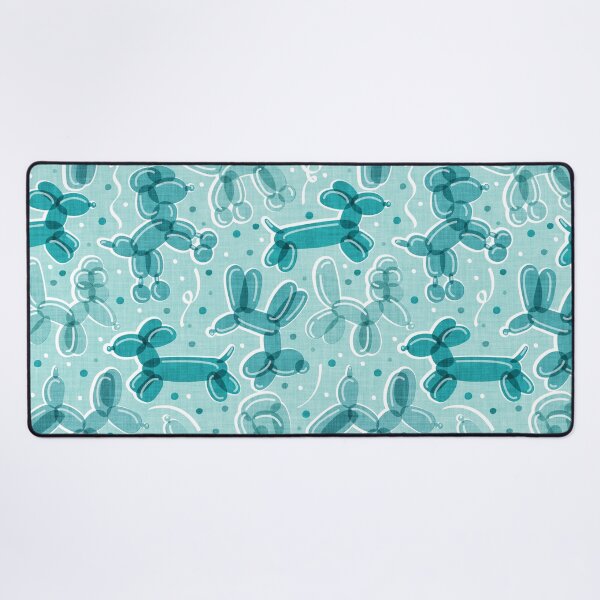 Item preview, Let's pawty! // aqua background monochromatic aqua mint and teal fun balloon dogs and confetti designed and sold by SelmaCardoso.