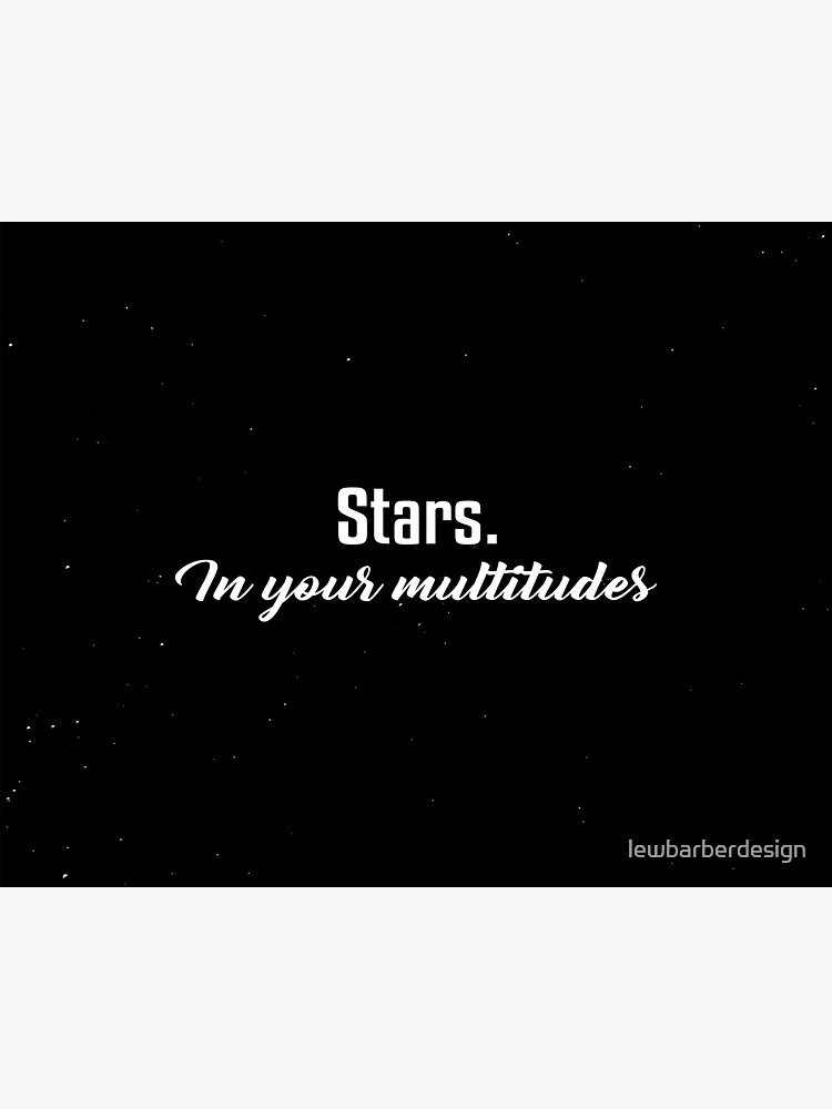 "Stars. In Your Multitudes Les Miserables" Sticker by lewbarberdesign