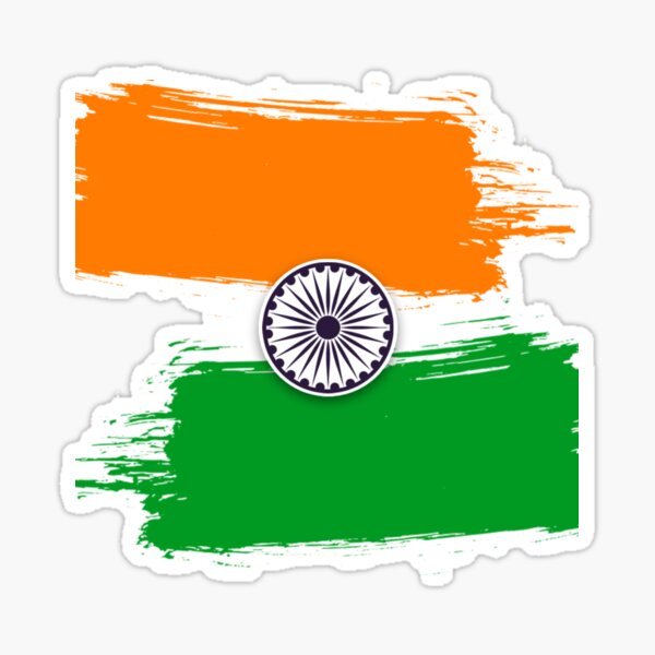 India Independence Day 15 August Indian flag Sticker