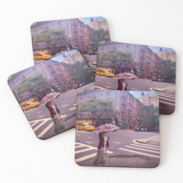 Item preview, Girl Rainy Day City Street Upper West Side Manhattan NYC designed and sold by eleonoraingrid.