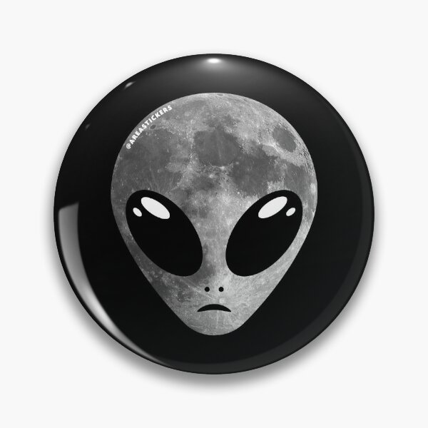 Item preview, Alien head - Moon skin designed and sold by AreaStickers.