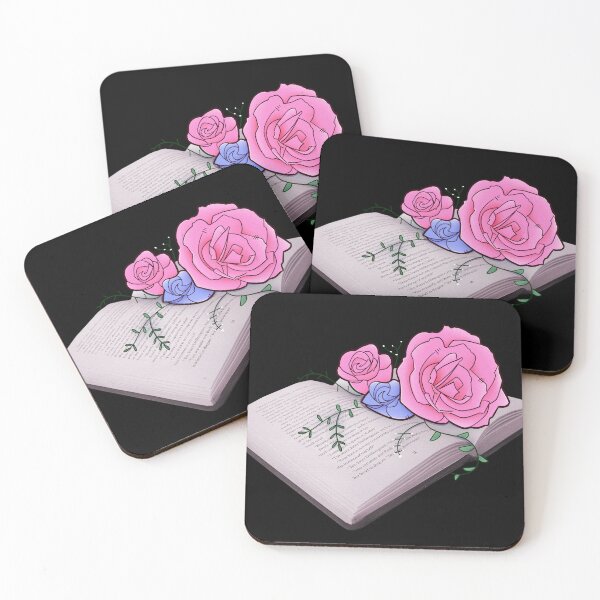 Item preview, Flowers growing from book, Cute Floral reading with roses, Cottagecore gift designed and sold by Mossysplashart.