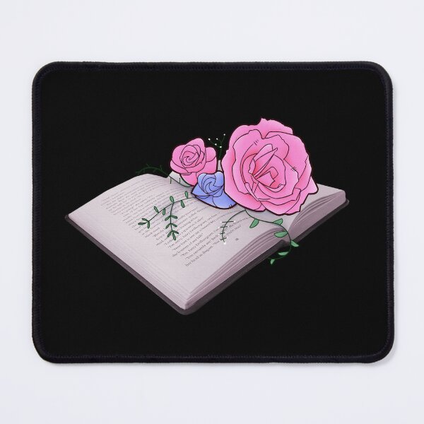 Item preview, Flowers growing from book, Cute Floral reading with roses, Cottagecore gift designed and sold by Mossysplashart.