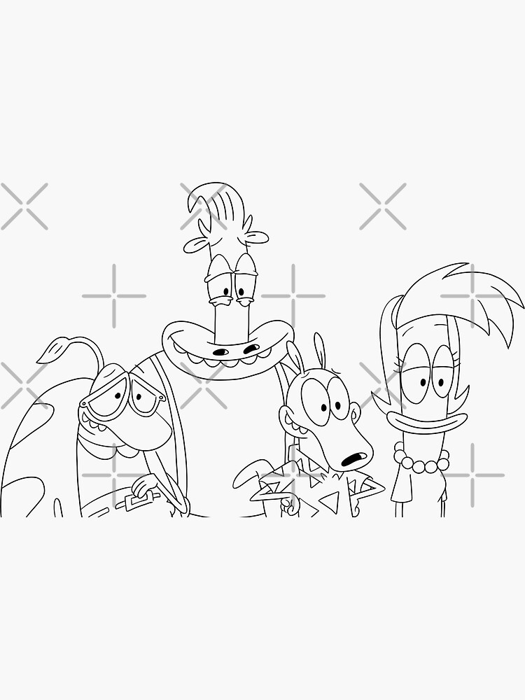 rockos modern life coloring page online