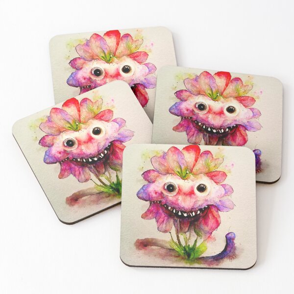 Item preview, Petal the Watercolor Funny Flower Alien Monster designed and sold by pixelista.