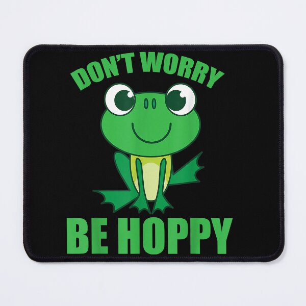 Item preview, Don't Worry Be Hoppy, Cute Crazy Frog designed and sold by ChristinaMauri.