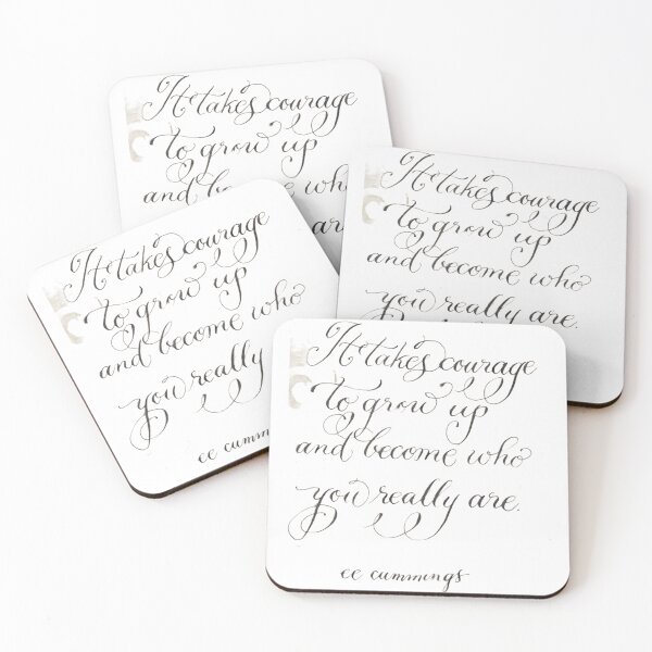 Item preview, It Takes Courage ee cummings quote designed and sold by Melissa Renee.