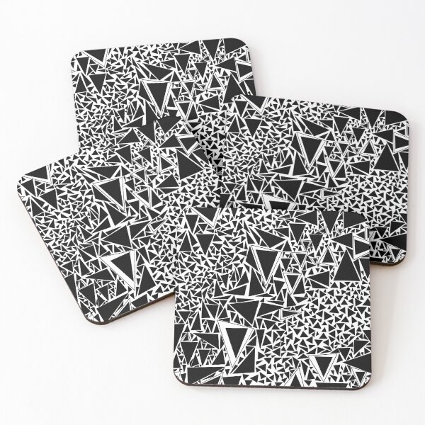 Item preview, Retro Black and White Triangle Abstract  designed and sold by missdebi27.