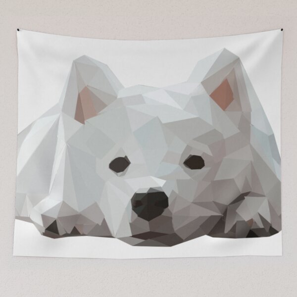 Item preview, White siberian dog design abstract designed and sold by animalcutie.