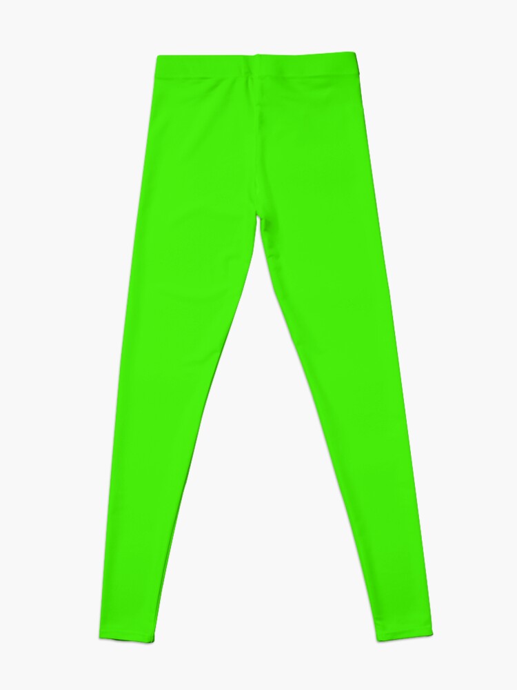 Neon Aqua Blue Bright Electric Fluorescent Color Leggings by PodArtist