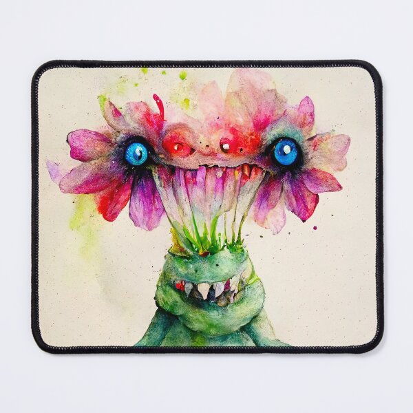 Item preview, Flora the Watercolor Funny Flower Alien Monster designed and sold by pixelista.