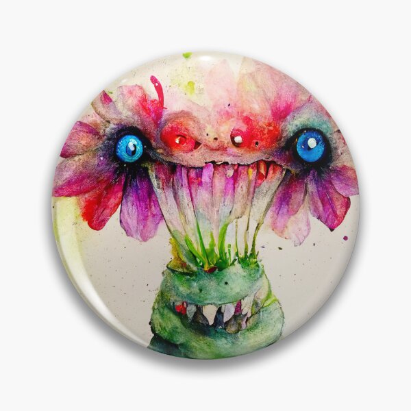 Item preview, Flora the Watercolor Funny Flower Alien Monster designed and sold by pixelista.