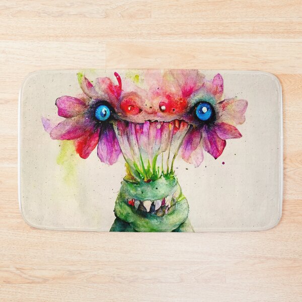 Item preview, Flora the Watercolor Funny Flower Alien Monster designed and sold by pixelista.