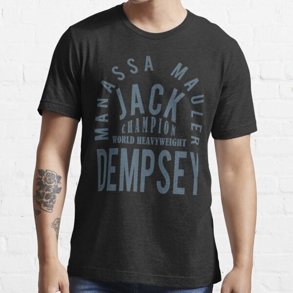ZUIXIAO DouWo Jack Dempsey The Manassa Mauler Boxing Legend Men's Black T-Shirt_488 
